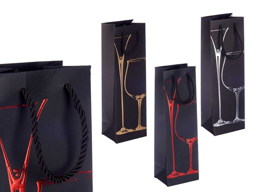 Bolsa vino surtida para 3 botellas y copas, ¡ideal para sharing!