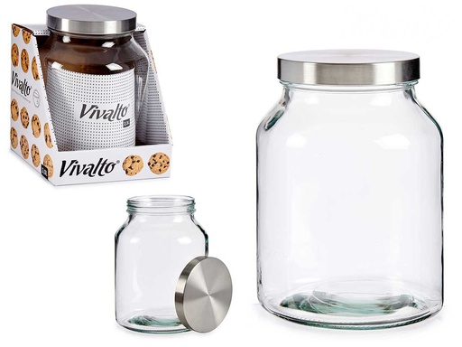Bote de vidrio con tapa de metal: ideal para conservar y organizar