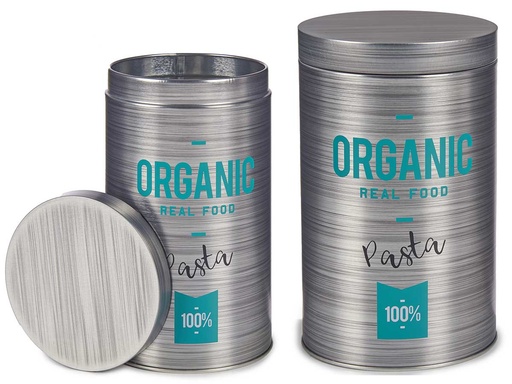 Bote hojalata redondo: organiza tu pasta de forma orgánica y fresca