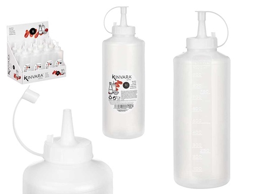 Bote plástico para salsa 1000ml: comodidad y conservación garantizadas