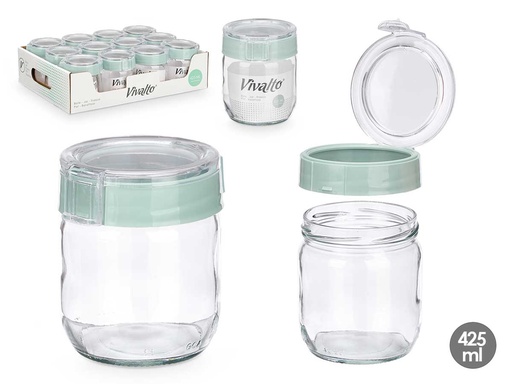 Bote tapa 425ml verde: Organiza y conserva tus alimentos frescos
