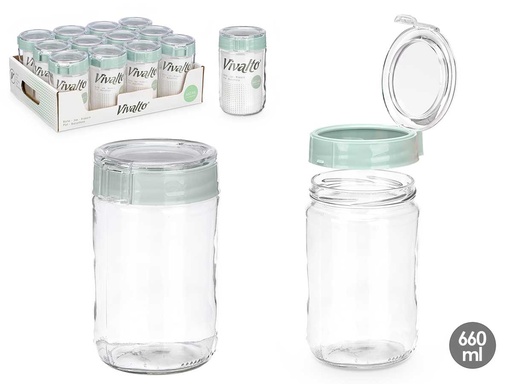 Bote tapa 660ml verde: Ideal para conservar tus alimentos frescos