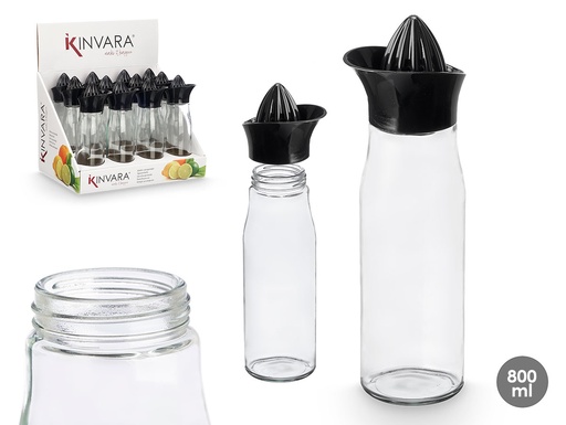 Botella exprimidor negra: sabor fresco y saludable en tus manos