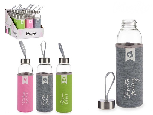 Botella neopreno cristal gris: ¡mantén tu bebida fría y estilosa!