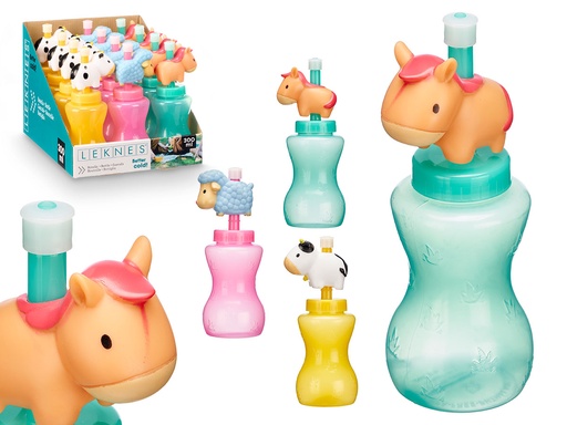 Botella plástico animales 300ml surtida: diversión y practicidad