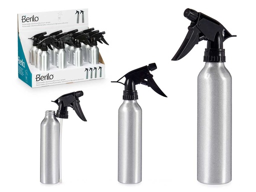Botella pulverizadora de aluminio plata: diseño elegante y funcional