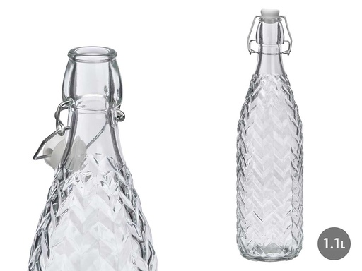 Botella relieve flechas 1,1l: Diseño exclusivo y práctico para ti