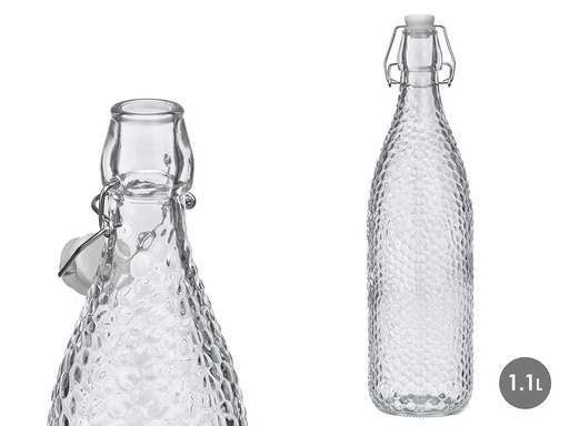 Botella relieve puntos 1,1L: Estilo y funcionalidad en cada sorbo