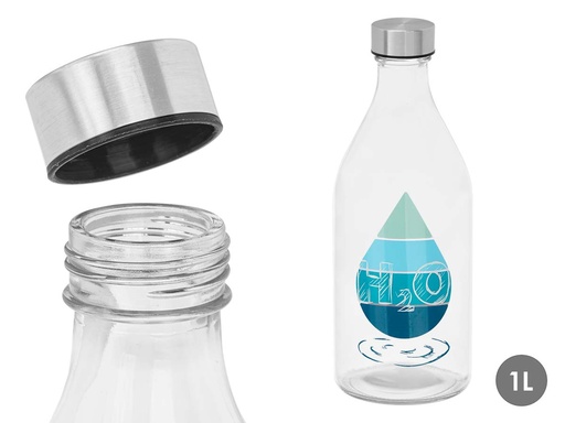 Botella tapón acero H2O 1000ml: diseño elegante y resistencia superior