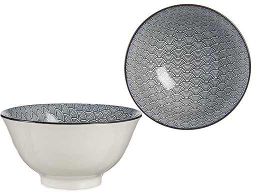 Bowl 16cm onda japonesa negro: Elegancia y estilo en tu mesa