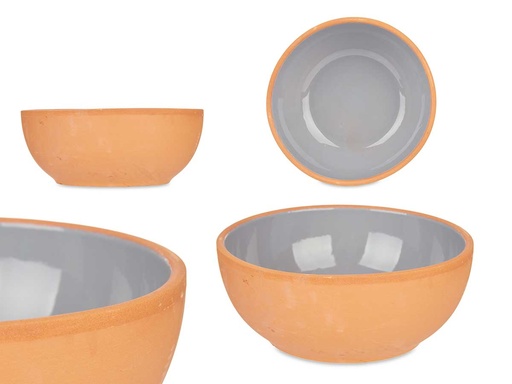 Bowl de barro de 20 cm en color gris: Estilo y durabilidad en tu mesa
