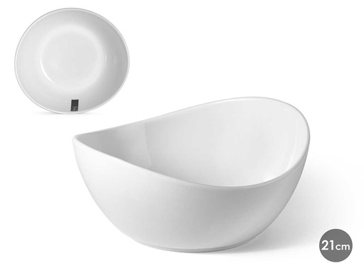 Bowl ovalado de porcelana de 21 cm: elegancia y funcionalidad