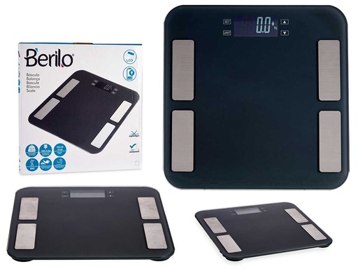 Báscula digital de baño 180kg en gris antracita, precisión y estilo