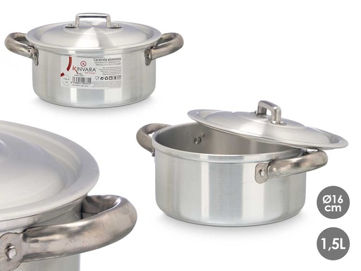 Cacerola aluminio 16 cm: Ligera, duradera y excelente cocción