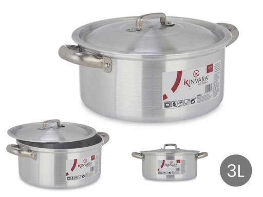 Cacerola de aluminio 20 cm 3L: ligereza y durabilidad en cocina