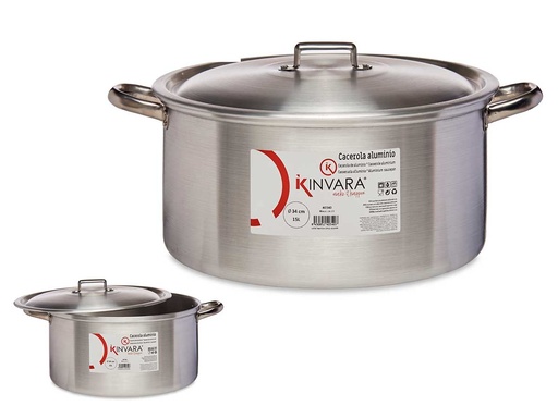 Cacerola de aluminio de 34 cm, ideal para cocinar deliciosos guisos