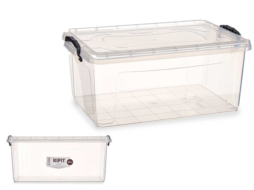 Caja de Plástico Transparente 22L: Organización Visible y Sencilla
