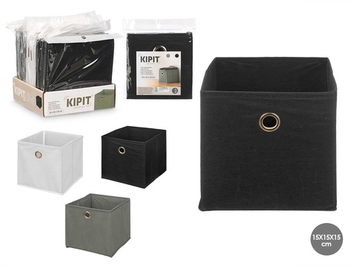 Caja organizadora plegable en 3 colores neutros para ahorrar espacio