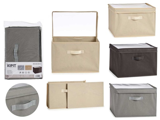 Caja plegable tnt surtida en 3 colores, ideal para organización