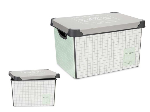 Caja plástico 17L Home con asa: Organiza tu hogar fácilmente