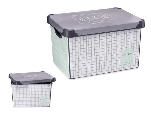Caja plástico 22l home con asa: organización y practicidad