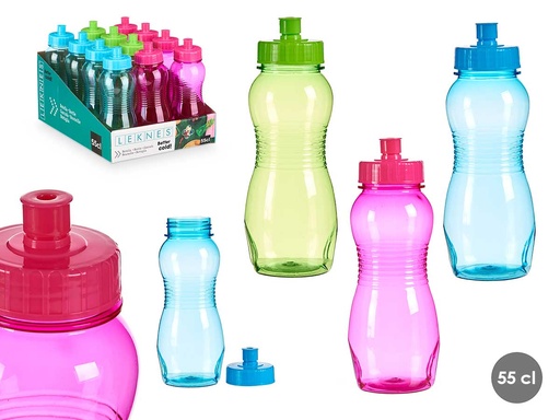 Cantimplora 550ml surtida en 3 colores, ideal para tus aventuras