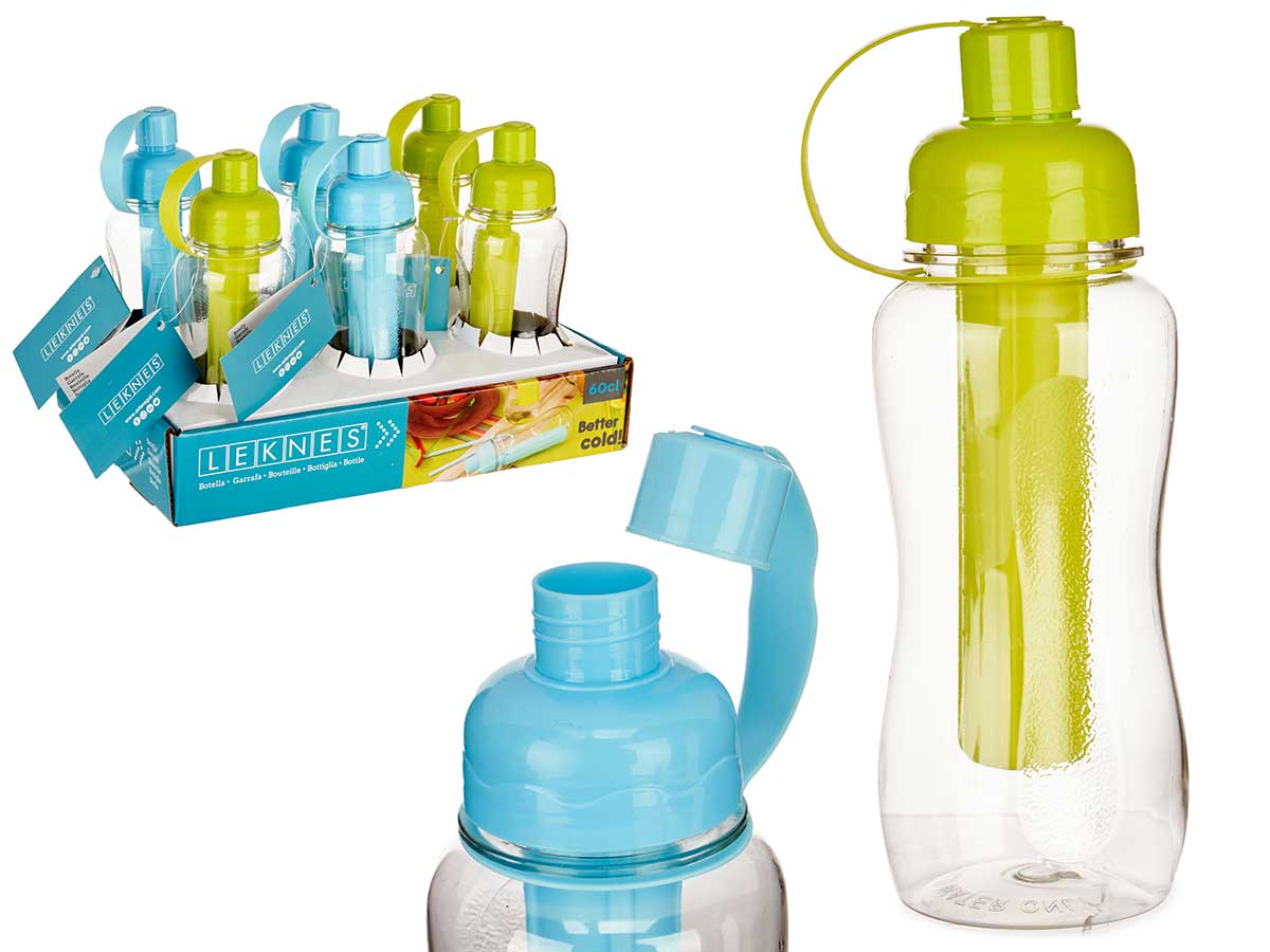 Cantimplora plástica deportiva de 600 ml, ideal para tus aventuras