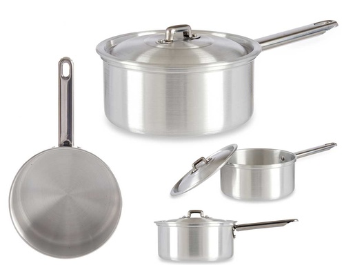 Cazo de aluminio con tapa: cocina fácil y rápida de 16cm