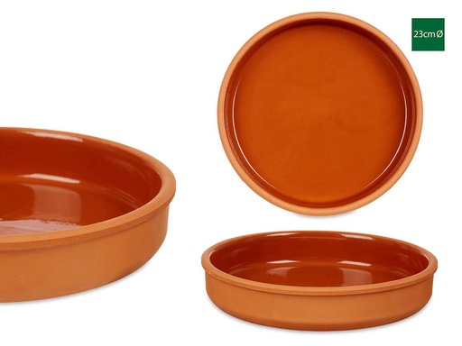 Cazuela barro 23 cm color marrón: Ideal para cocinar con sabor