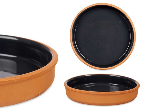 Cazuela barro negra de 23 cm, resistencia y elegancia en tu cocina