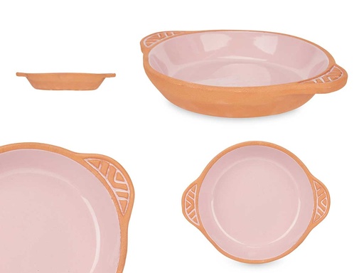 Cazuela de barro redonda con asas, ideal para tu cocina