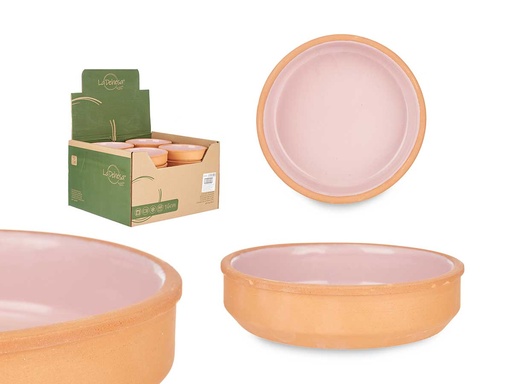 Cazuela de barro redondo rosa: ideal para cocinar con estilo