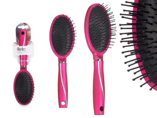 Cepillo cabello fucsia siliconado: suavidad y brillo garantizados