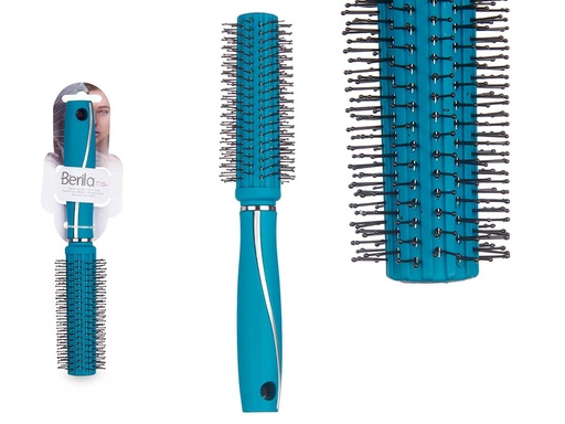Cepillo cabello rizo menta siliconado para un peinado perfecto