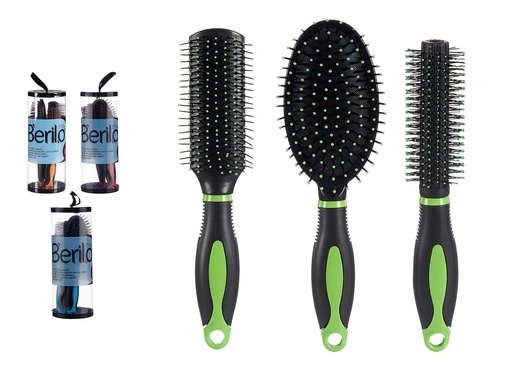 Cepillos cabello surtido en 4 colores: ¡Estilo y versatilidad!