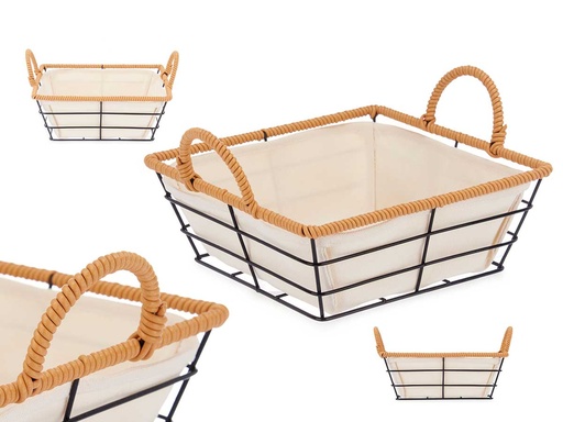 Cesta asas metal cuadrada: Estilo moderno y organización ideal