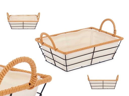 Cesta asas metal rectangular: Organiza con estilo y durabilidad