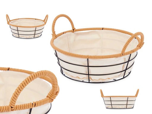 Cesta asas metal redonda: elegancia y funcionalidad para tu hogar