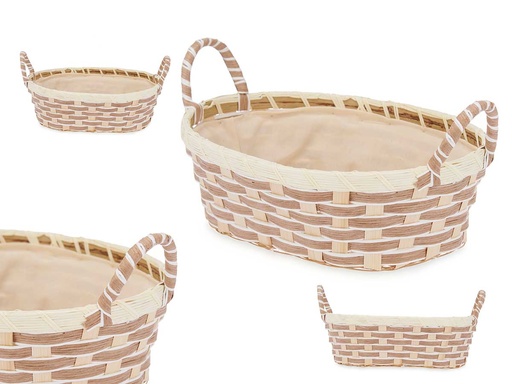Cesta asas trenzado ovalada: almacenamiento elegante y versátil
