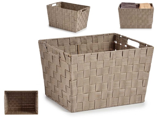Cesta cónica recta grande con asas naturales: ideal para organizar