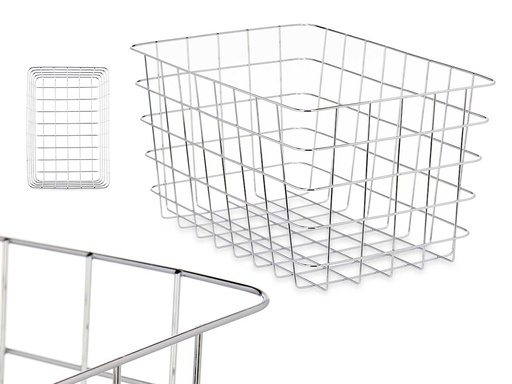 Cesta metal cromada rectangular: estilo y organización en tu hogar