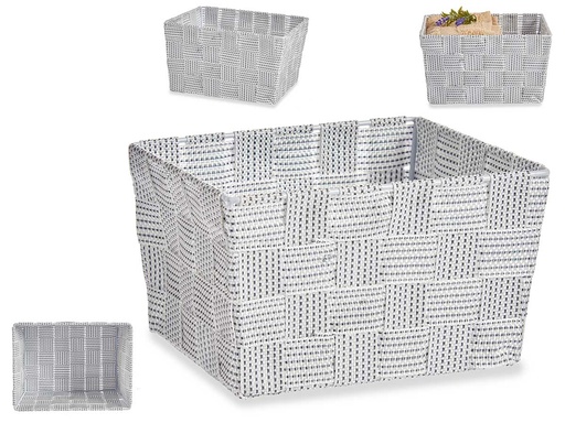 Cesta tela cónica rectángulo pequeña blanca: estilo y organización