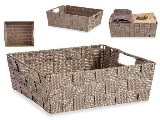 Cesta tela rect 23 cm natural: Diseño elegante para tu hogar