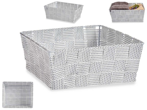 Cesta tela recta sin asas blanca Ideal para organizar y decorar