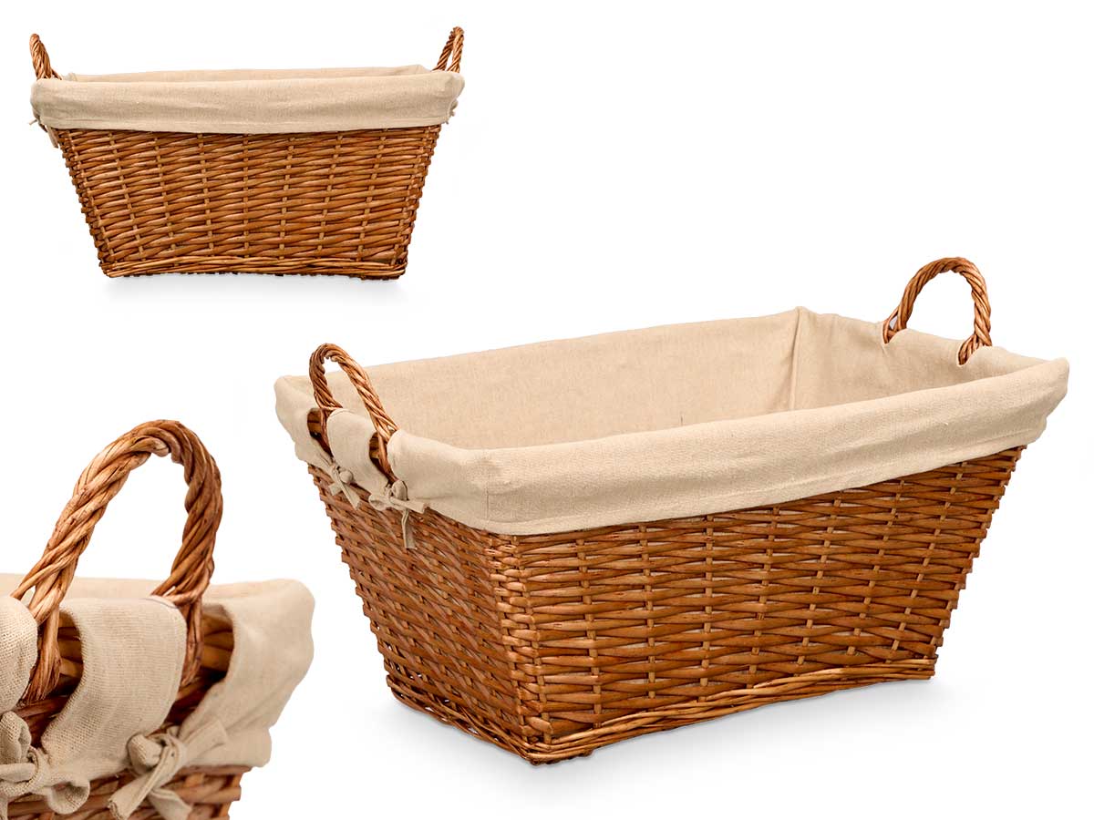 Cesto asa rectangular mimbre: Estilo y funcionalidad para tu hogar