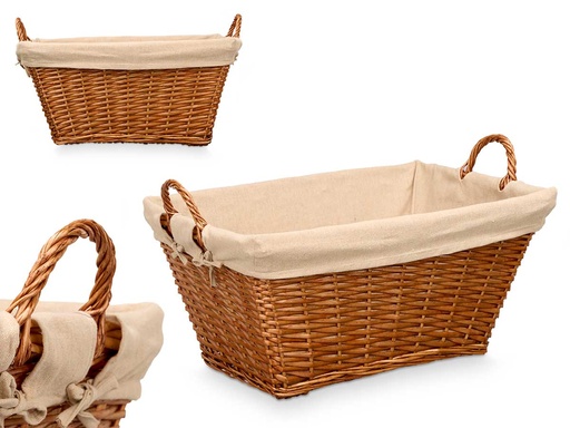Cesto asa rectangular mimbre: Estilo y funcionalidad para tu hogar