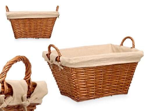 Cesto asas mimbre rectangular: Elegante y práctico para tu hogar