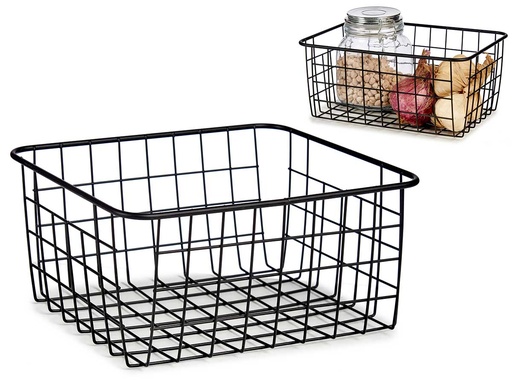 Cesto organizador acero negro mate: estilo y orden en tu hogar