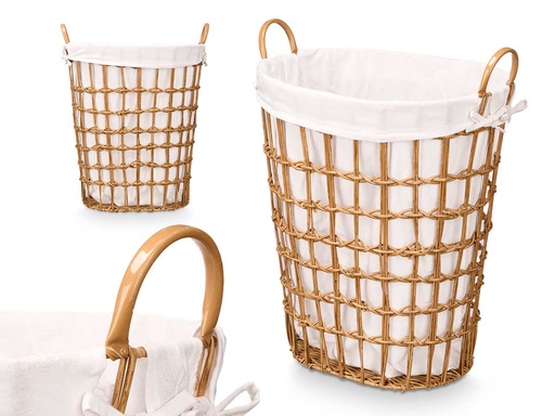 Cesto ovalado con asas naturales: estilo y funcionalidad en tu hogar
