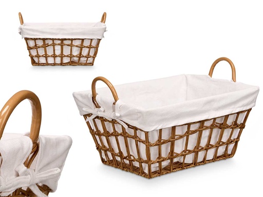 Cesto rectangular asas natural: estilo y organización en tu hogar
